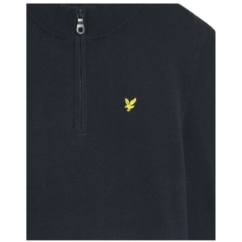 Lyle & Scott trui donkerblauw fijn gebreid, foto 6