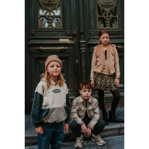 No Way Monday oversized hoodie - beige/zwart, foto 3
