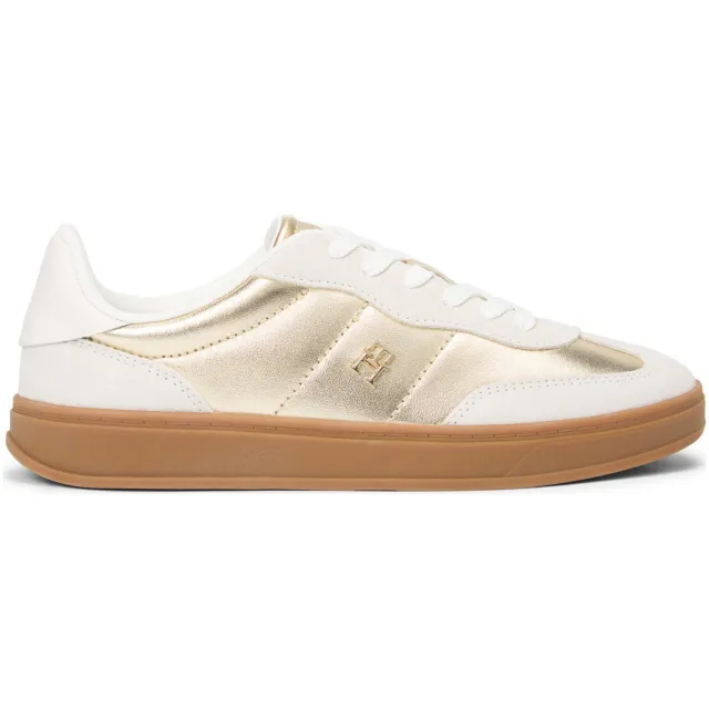 Tommy Hilfiger leren sneakers goud