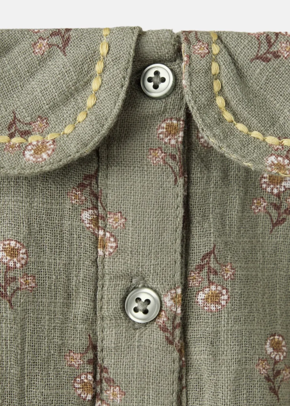 Mango Kids gebloemde blouse - olijfgroen, foto 4