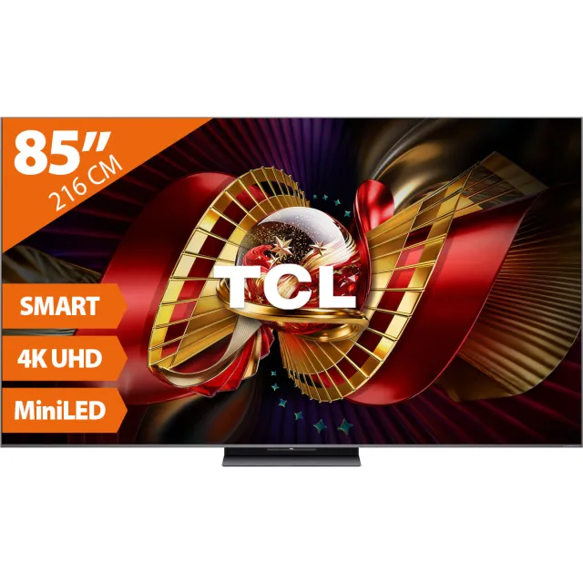 TCL 85C89L MiniLED 4K televisie zwart, foto 2