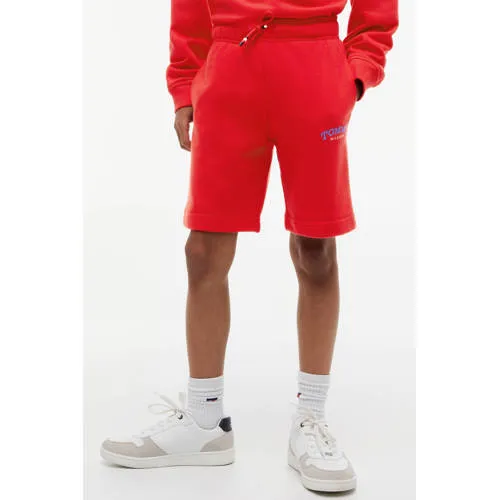 Tommy Hilfiger sweatshort rood, foto 5