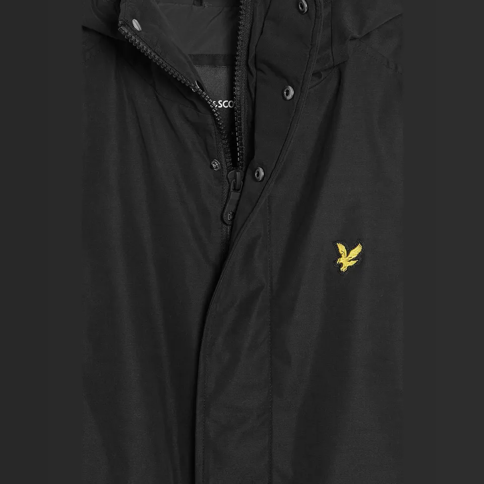 Lyle & Scott Membrane parka jas zwart, foto 6