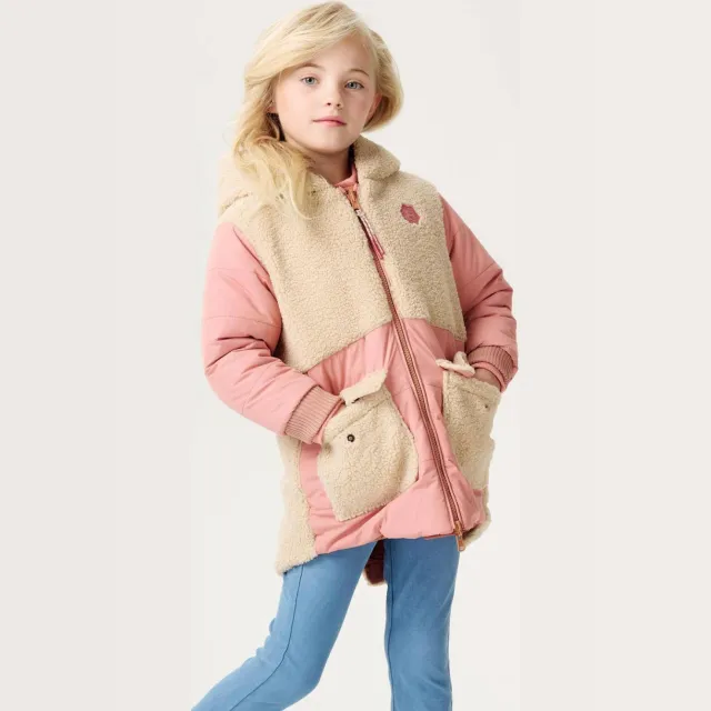 Noppies kids reversible jas roze Roze/ecru