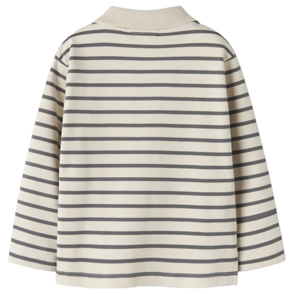 Lil' Atelier MINI loose fit gestreepte polo - ecru, foto 2