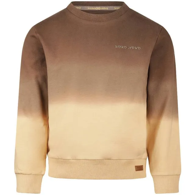 Koko Noko rechtvallende tie-dye sweater - bruin/geel
