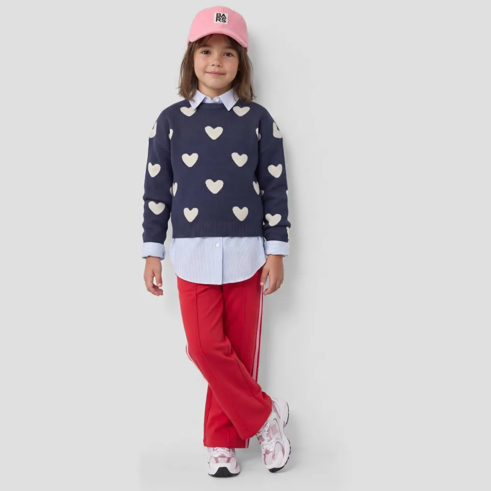 Orange Stars casual broek rood Rood/felroze
