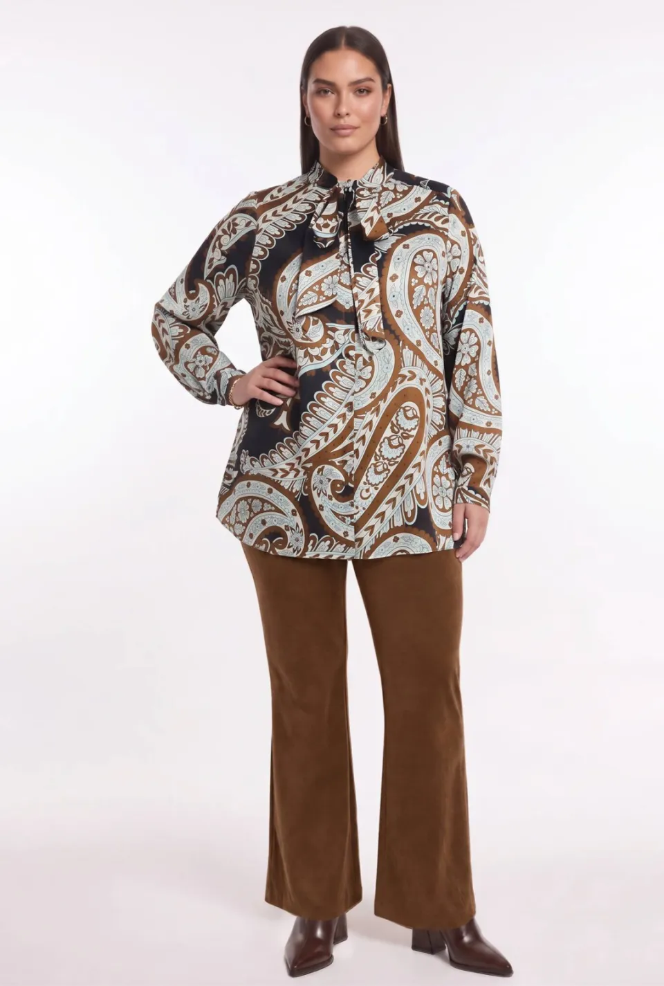 Yoek Paisley blouse blauw, foto 5