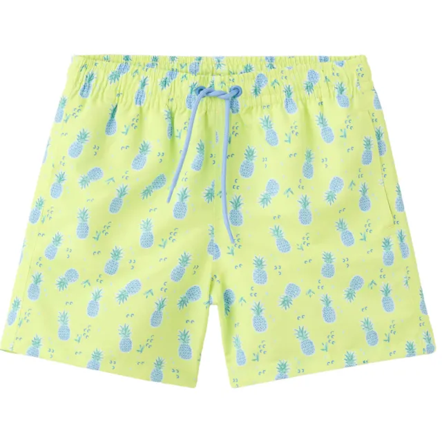 Mango Kids zwemshort limegroen/blauw