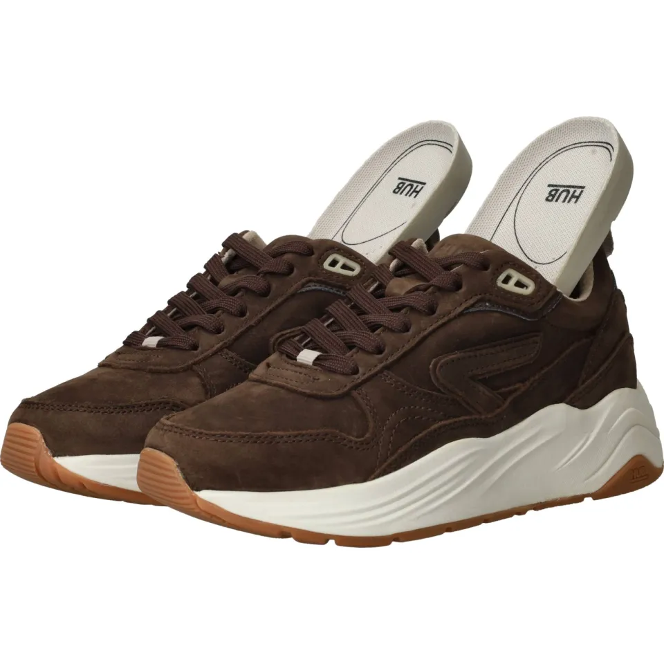 Hub Gilde-W sneakers donkerbruin, foto 8