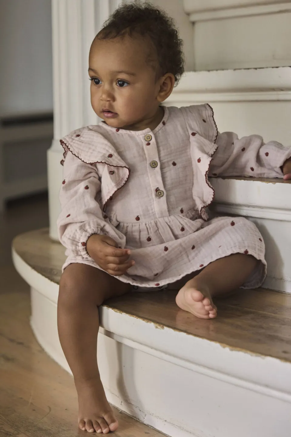 Lil' Atelier korte jurk met ruches lila