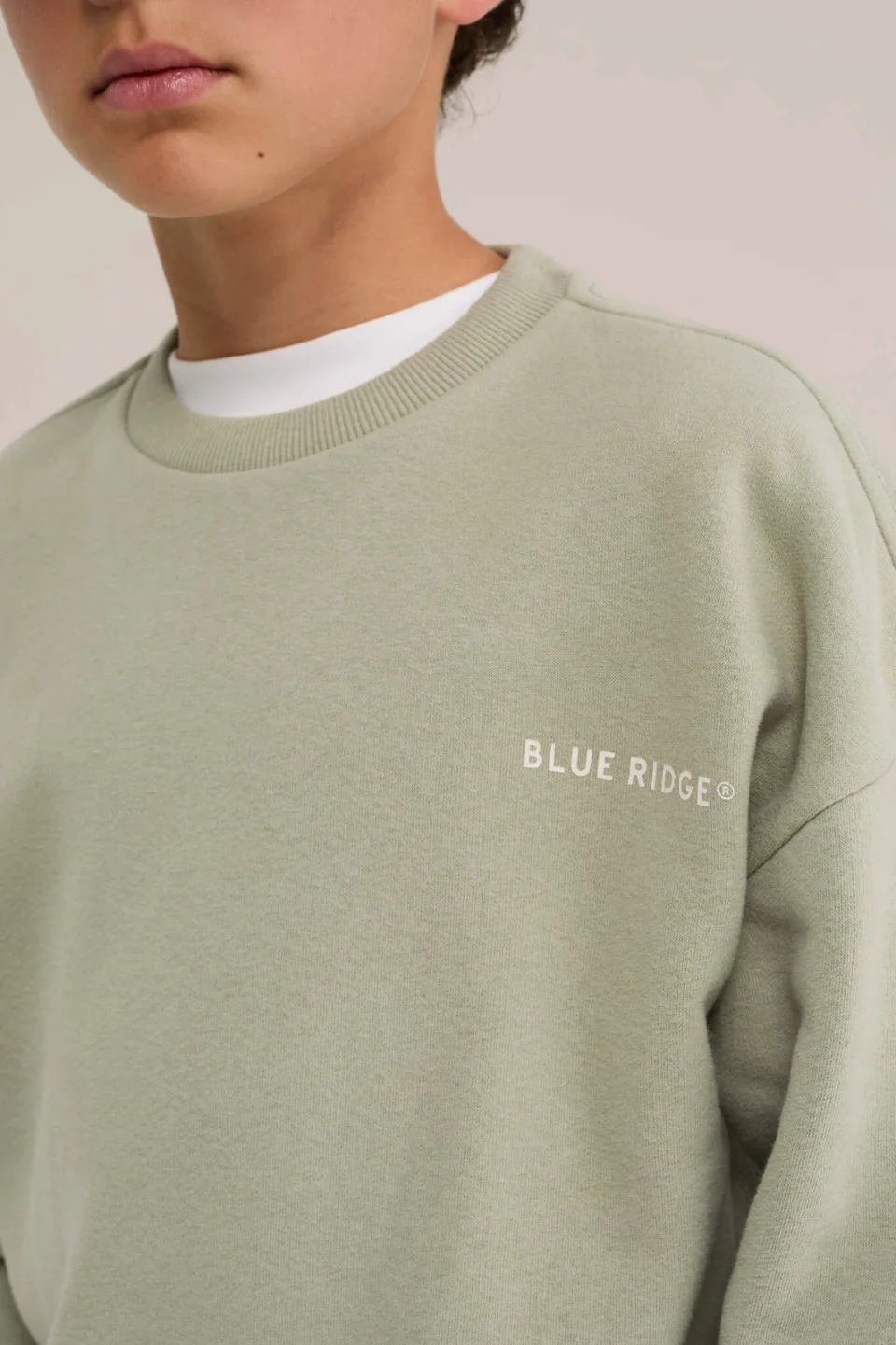 WE Fashion Blue Ridge sweater met backprint - lichtgroen, foto 6