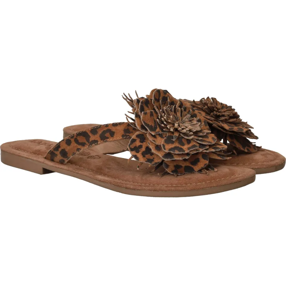 Lazamani Nomi Flower Slippers Dames Bruin, foto 3
