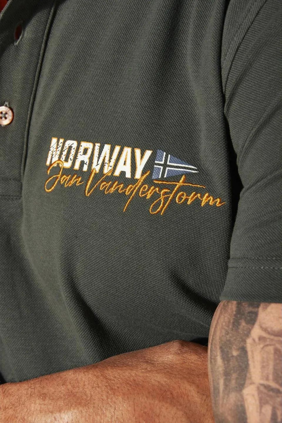 Jan Vanderstorm polo Plus Size JAKOV olijfgroen, foto 4