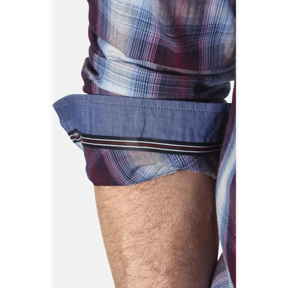 Jan Vanderstorm casual overhemd multi rood/blauw, foto 7