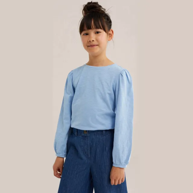WE Fashion blousetop lichtblauw, foto 3
