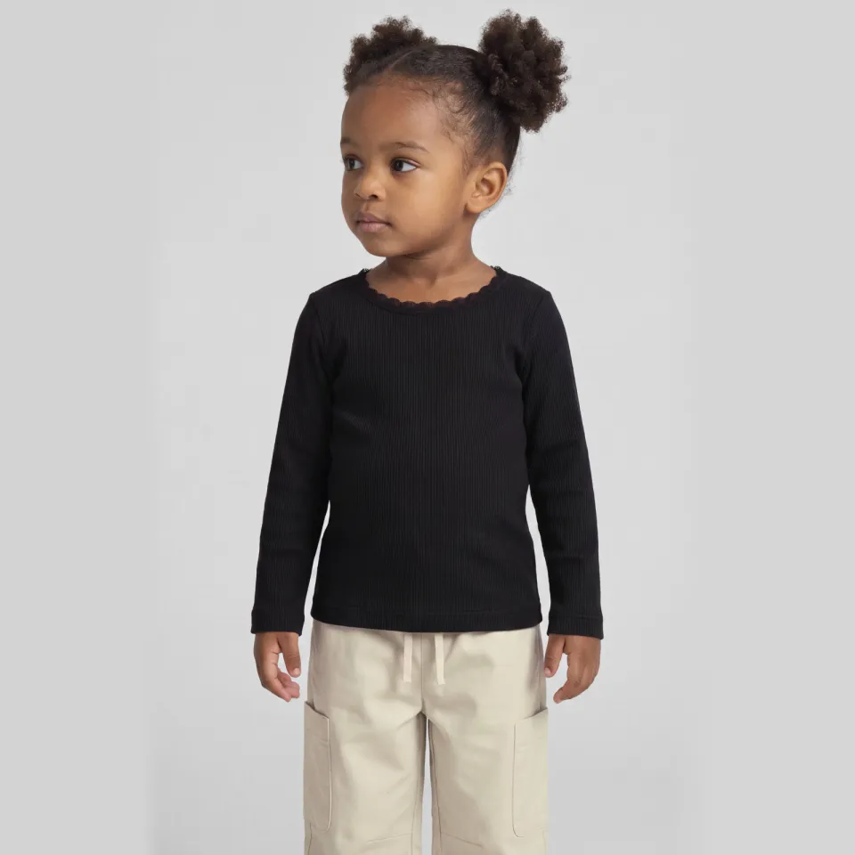 NAME IT MINI ribgebreide longsleeve zwart, foto 3