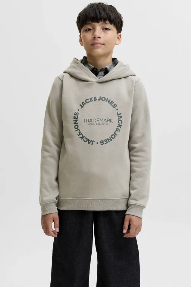 Jack & Jones JUNIOR sweater met logo - grijsgroen