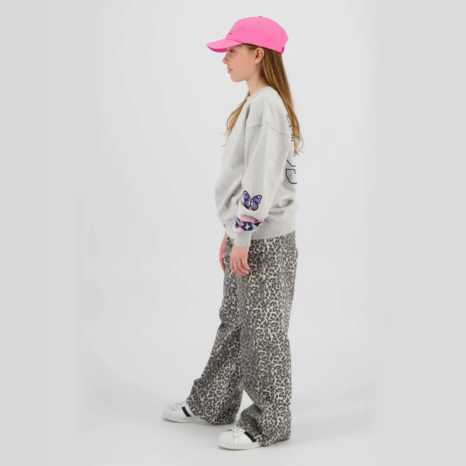 Vingino sweater met backprint grijs melange, foto 7