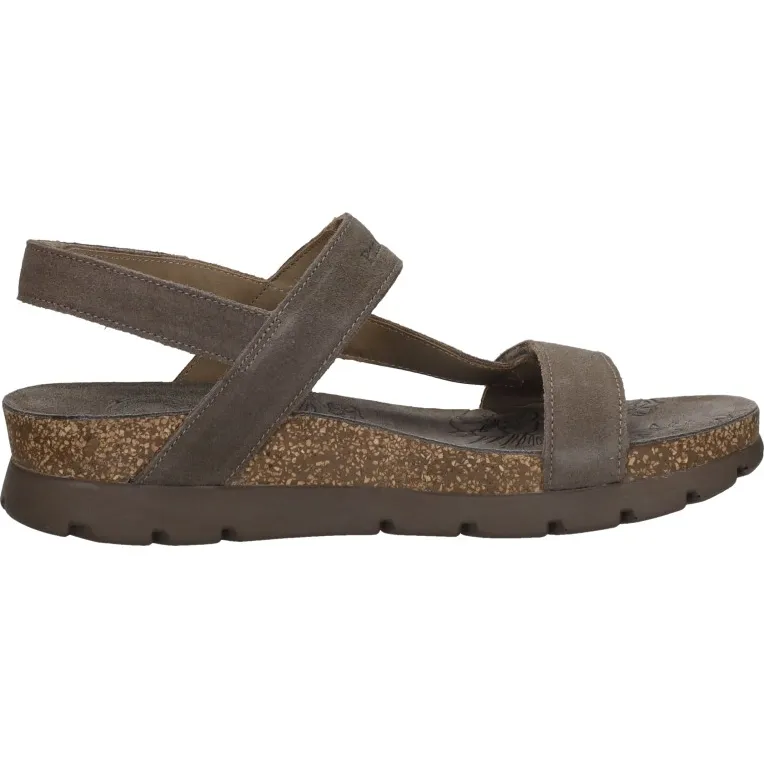 Panama Jack Selma velours sandalen bruin Bruin/Beige