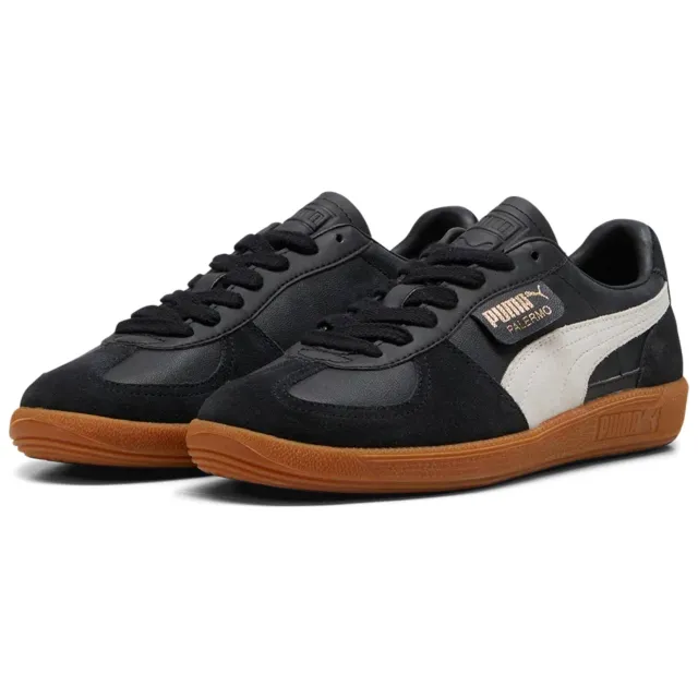 Puma Palermo Leather Sneakers Heren Zwart