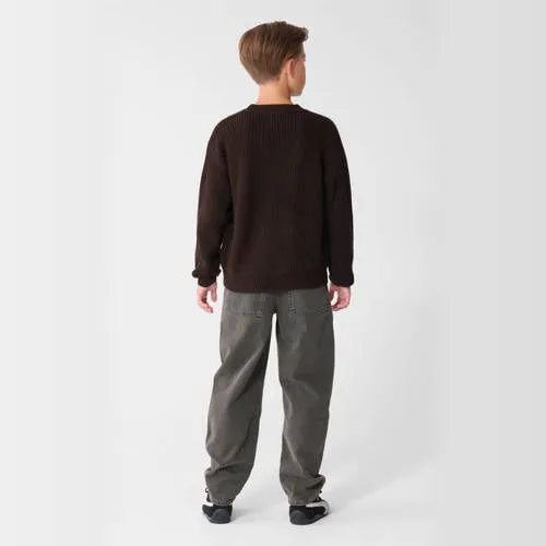 Shoeby oversized gebreide trui - donkerbruin, foto 3