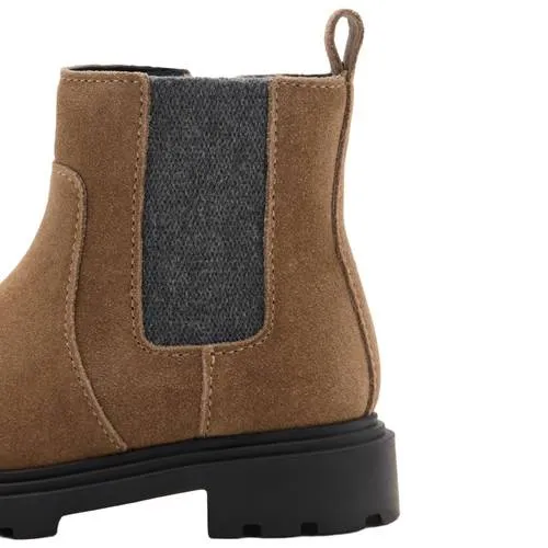 Mango Kids leren enkelboots met profielzool - bruin, foto 6