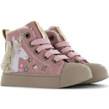 Shoesme Unicorn hoge veterboots roze, foto 6