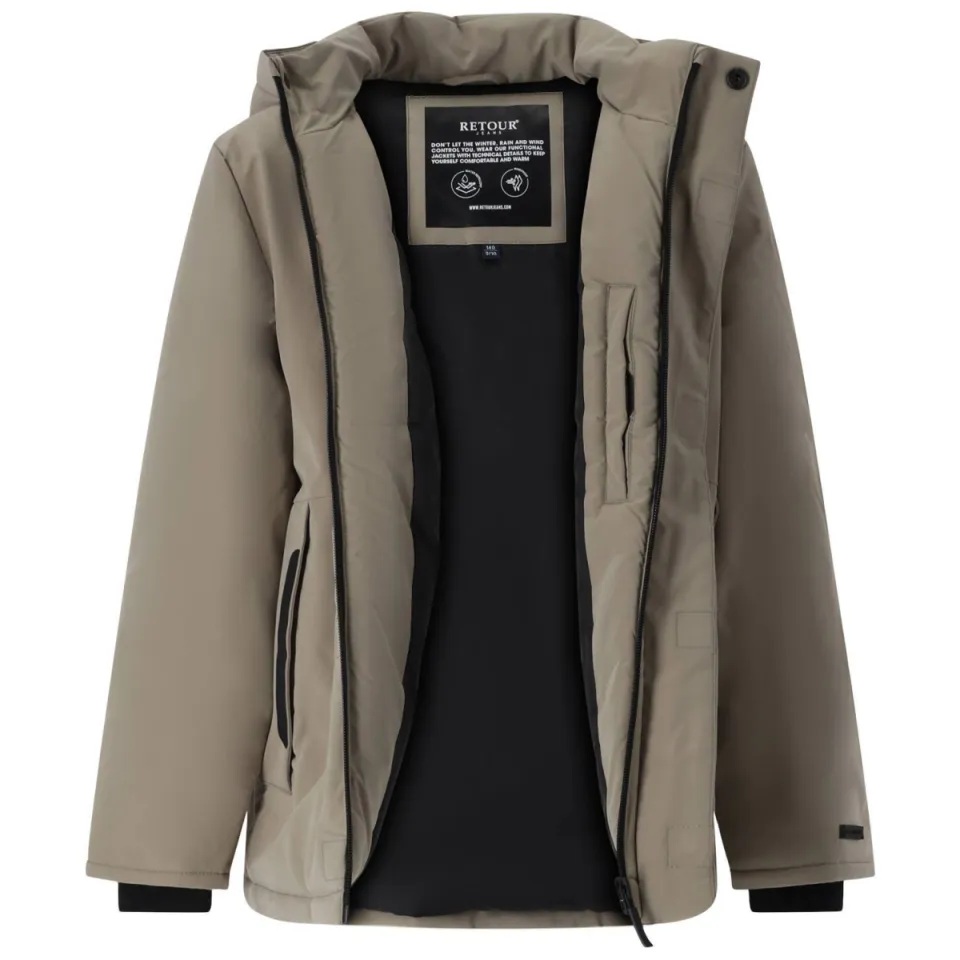 Retour Jeans Ebbe winterjas grijs, foto 3