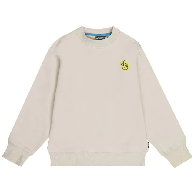 Tumble 'n Dry junior sweater met borduursels en backprint - crème