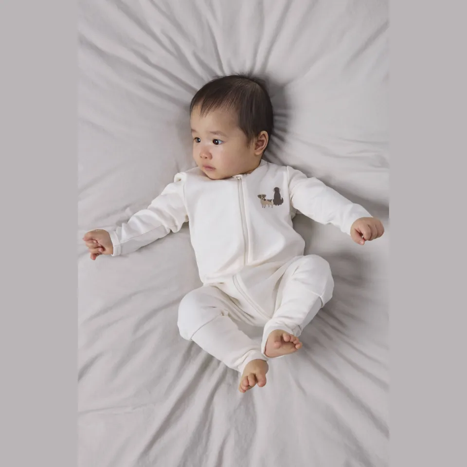 NAME IT baby pyjama groen/ecru