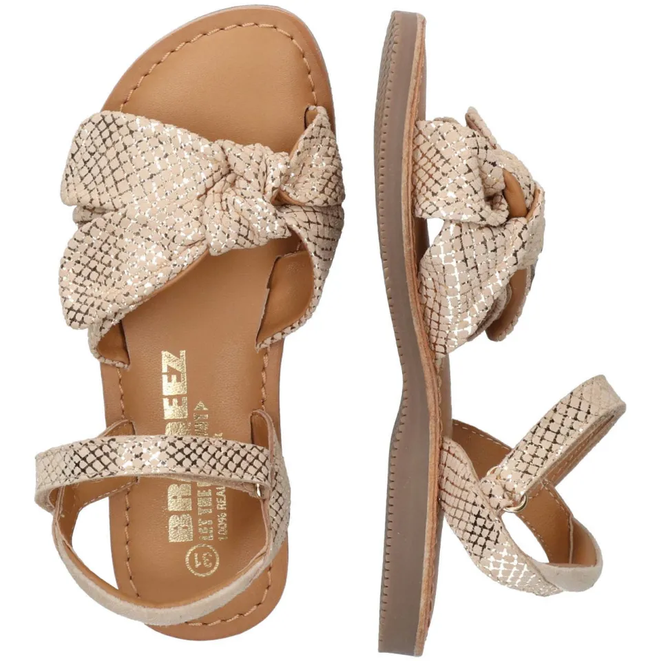 Braqeez leren sandalen goud, foto 5