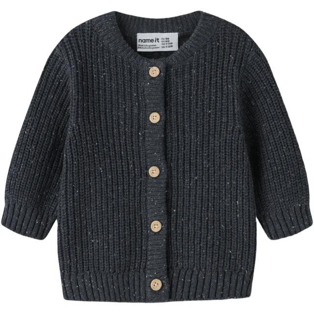 NAME IT BABY rechtvallend gebreid vest - donkerblauw