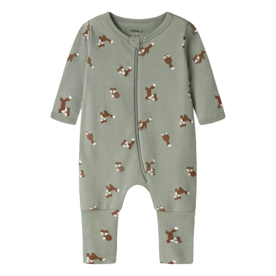 NAME IT BABY pyjama set van 2 bruin/groen, foto 3