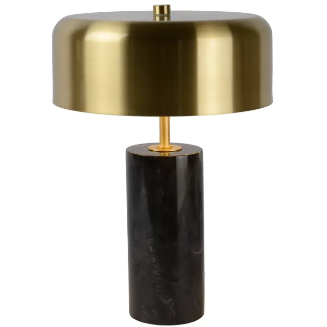 Lucide MIRASOL - Tafellamp - Ø 25 cm - 3xG9 - Zwart Zwart/Mat Goud / Messing