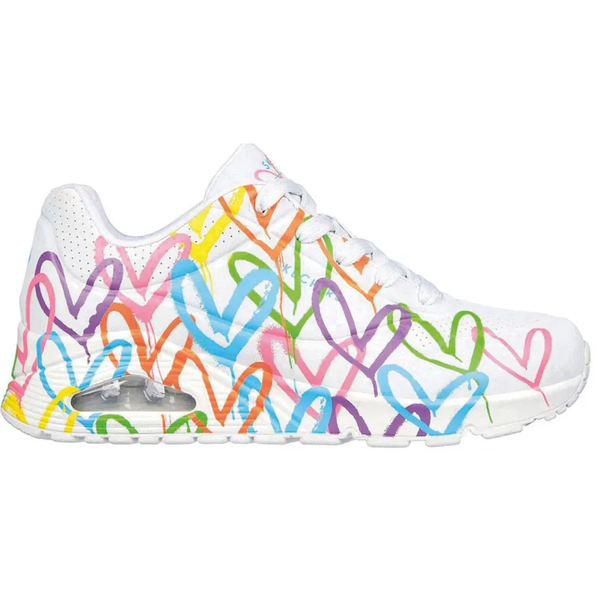 Skechers Uno Highlight Love sneakers wit, foto 4