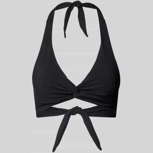 Barts Bikinitop met labeldetail model 'SOLID' Zwart