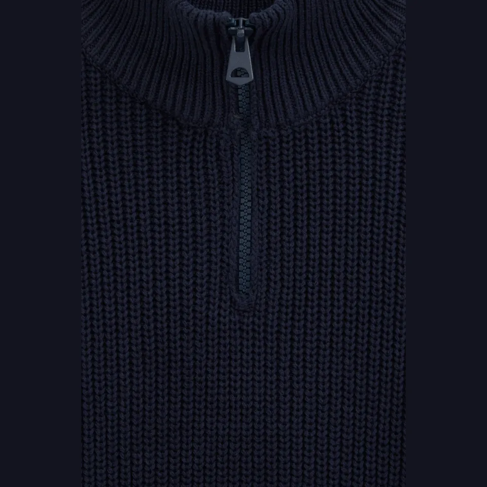WE Fashion katoenen gebreide trui - donkerblauw, foto 6