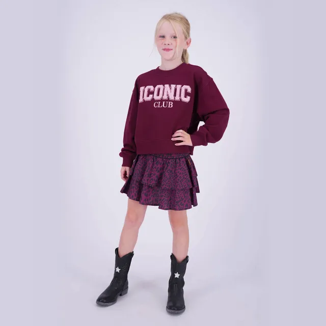 Vingino sweater met tekst - donkerrood