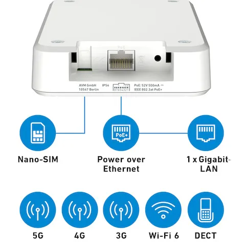 Fritz! Box 6860 5G v2 mobiele router wit, foto 2
