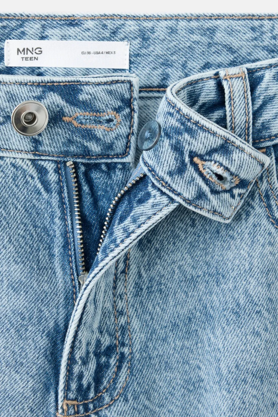 Mango TEEN wide leg jeans - light blue, foto 6