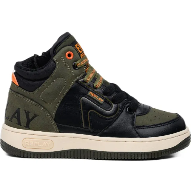 Replay Epic JR 8 sneakers zwart/groen