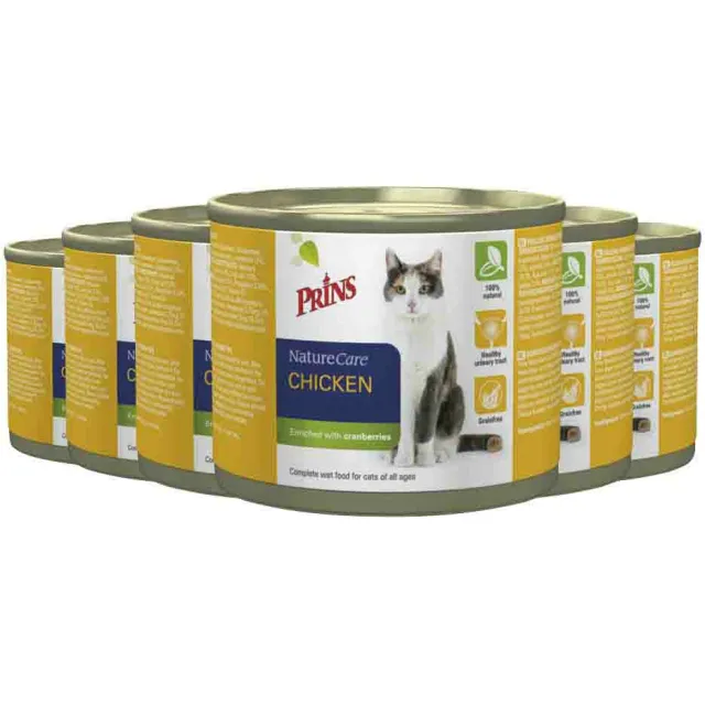 Prins 6x Prins NatureCare Kattenvoer Nat Kip 200 gr
