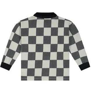 Stains&Stories geruite longsleeve zwart/wit, foto 3