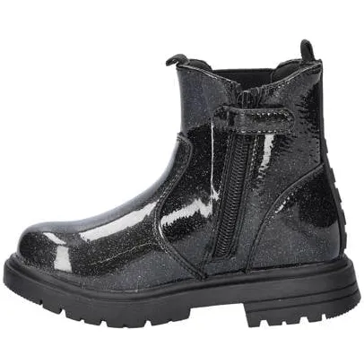 Nelson Kids lak chelsea boots met glitters zwart, foto 5