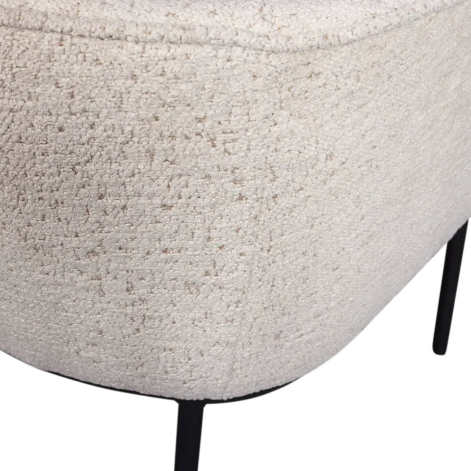 WOOOD Leon eetkamerstoel bouclé beige, foto 7