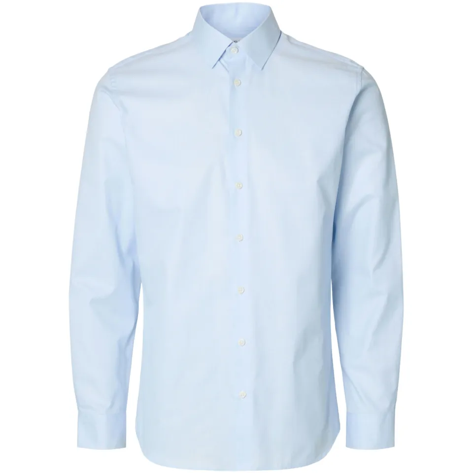 Selected slim fit overhemd SLHETHAN lichtblauw, foto 2