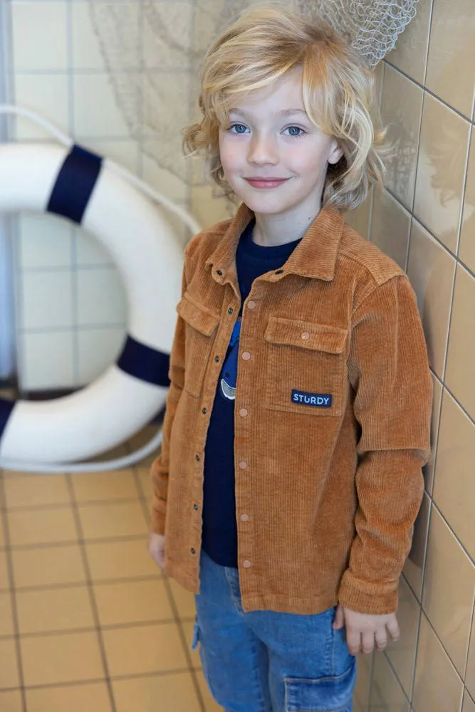 Sturdy corduroy overshirt bruin, foto 6