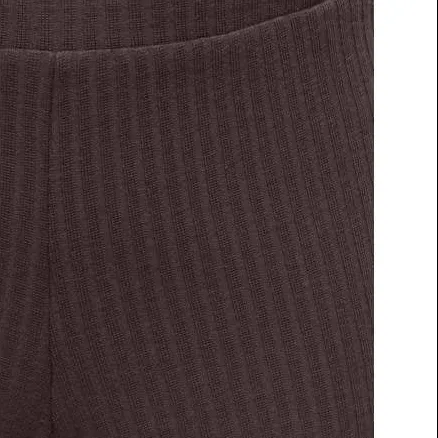 Only wide leg casual broek met textuur donkerbruin, foto 3