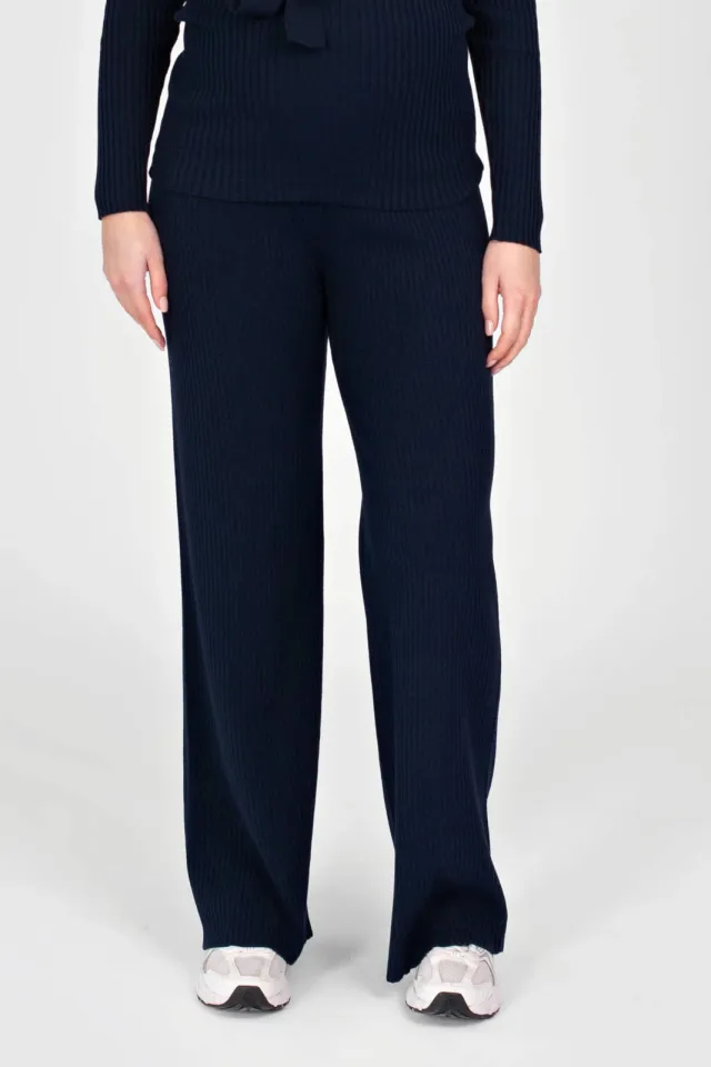 LOVE2WAIT wide leg zwangerschapsbroek marineblauw, foto 5